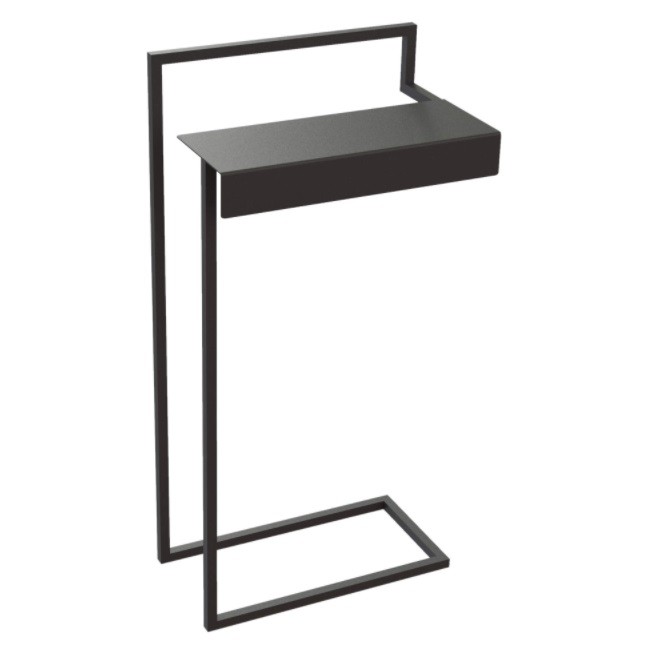 Neuesbad Serie 10 Black doppelter Handtuchständer mit Ablage, schwarz matt, Material Edelstahl NB1DEADMN6321 Image