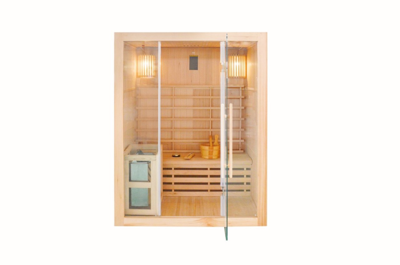 Neuesbad finnische Sauna 150x120 x190cm, Hemlock, 3 Personen NB1J601201 Image