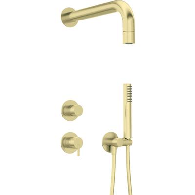 Neuesbad Serie 600 Unterputz Dusch-Set mit fester Kopfbrause Neuesbad Oberfläche: gold gebürstet NB1NQS_R9XK1 Image