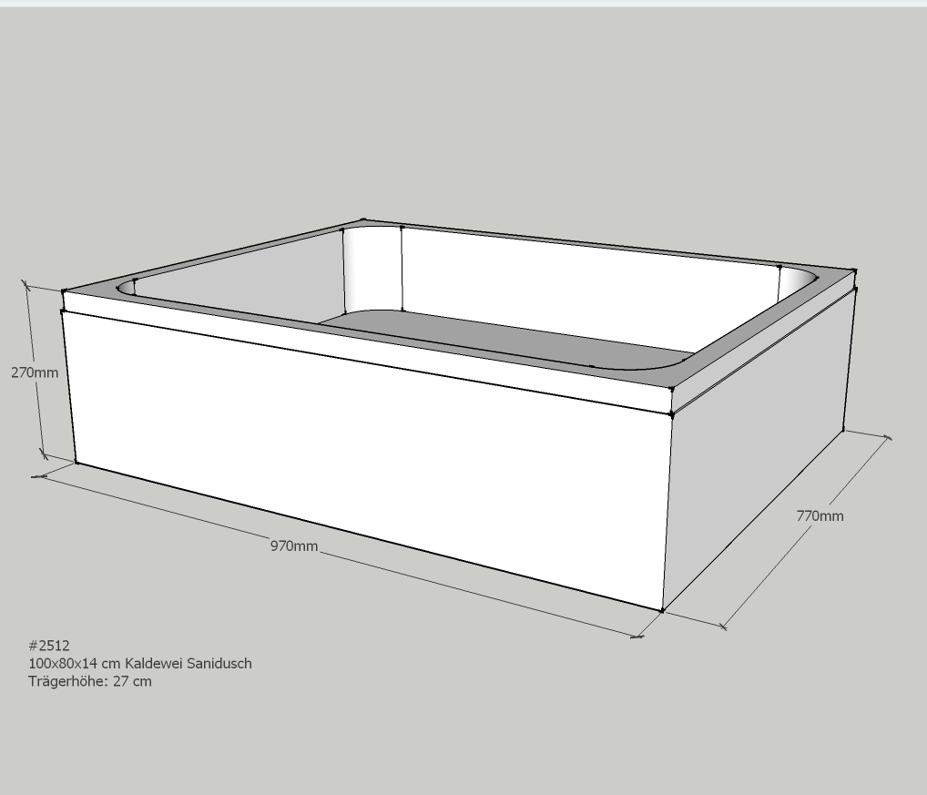 Neuesbad Wannenträger für Kaldewei Sanidusch 100x80x14 SD21023 Image