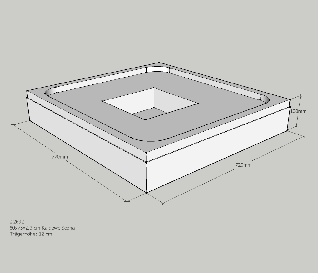Neuesbad Wannenträger für Kaldewei Scona 750x800x23 SD24073 Image
