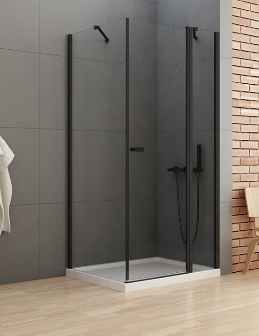 New Trendy New Soleo Black Drehtür mit SW, 3teilig, schwarz matt K0542 Image