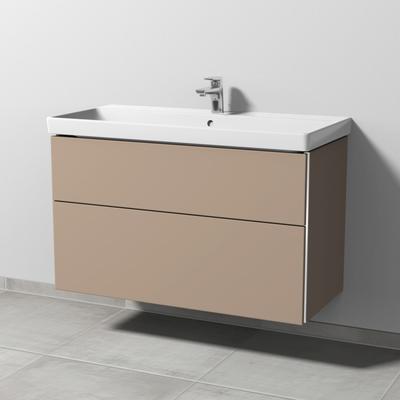 Sanipa 3way Waschtischunterbau zu Villeroy & Boch Avento Waschtisch mit 2 Auszügen, Macchiato-Matt BS62468