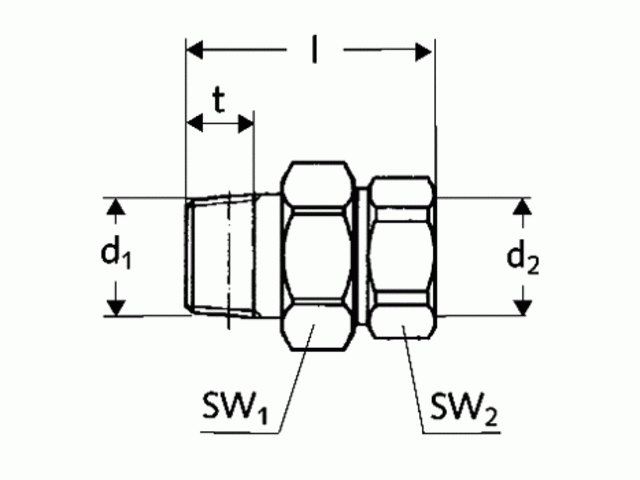 "Schell Heizkörperverschraubung Durchgang 1/2" messing 10bar 141010099" Image