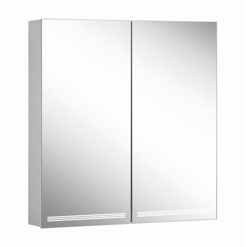 Schneider Spiegelschrank GRACE Line TW 70/2/TW, silbereloxiert, 116.470.02.50 116.470.02.50