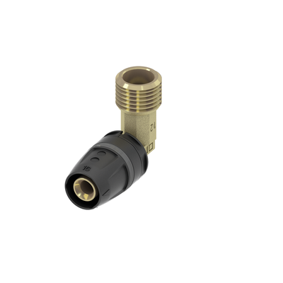"Tece logo-Push Winkelübergangsnippel Standard Messing, Dim. 20 x 3/4", 8610304 8610304" Image