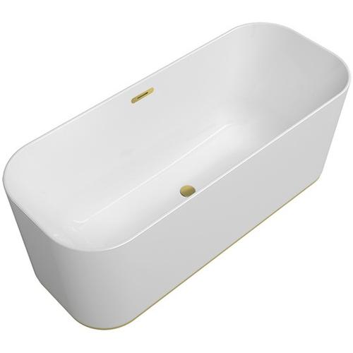 Villeroy & Boch Badewanne Finion Wasserzulauf DesignRing Gold White Alpin, 177FIN7N300V201 177FIN7N300V201