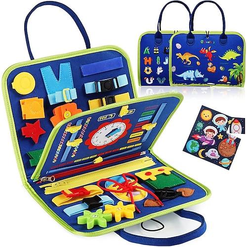 Montessori-Spielzeug, Montessori-Arbeitsbrett, Filz-Arbeitsbrett, Tasche, Früherziehung, Puzzle, Lernbrett, Montessori-Training, Lehrmittel für Kinder