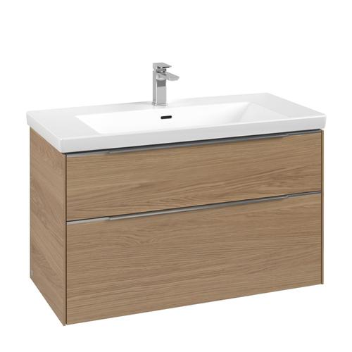 Villeroy & Boch Subway 3.0 Waschbeckenunterschrank, 2 Auszüge, 973 x 579 x 462 mm, Nordic Oak / Nord C57000VJ