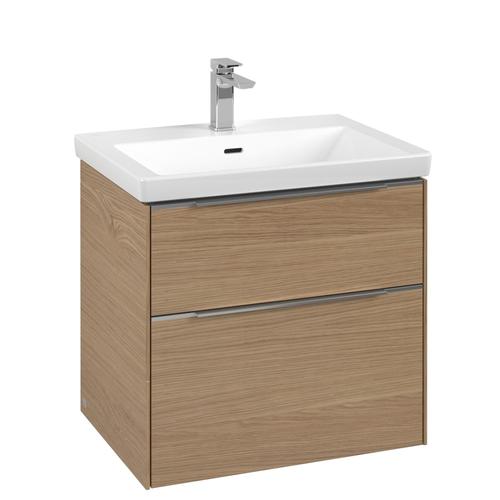 Villeroy & Boch Subway 3.0 Waschbeckenunterschrank, 2 Auszüge, 622 x 579 x 478 mm, Nordic Oak / Nord C57600VJ