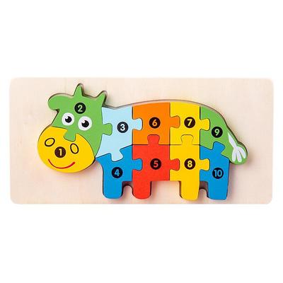 Wooden Early Education Cognition Children'S Educational Toys Building Wood Animal Transportation Shape Matching 3d Three-Dimensional Puzzle