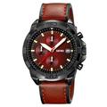 Montre à Quartz pour Hommes SKMEI Montre de Mode d'Affaires Lumineuse Chronomètre Calendrier Étanche Montre en Cuir