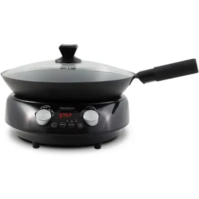 Nuwave Mosaic Induction Wok, Precise Temp Controls from 100°F to 575°F in 5°F, Wok Hei, Infuse