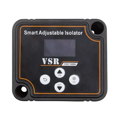12V 140A Dual Battery Smart Isolator LCD Display VSR Car Relay Voltage Setting Digital Voltage Sensitive Relay for Camper Car RV