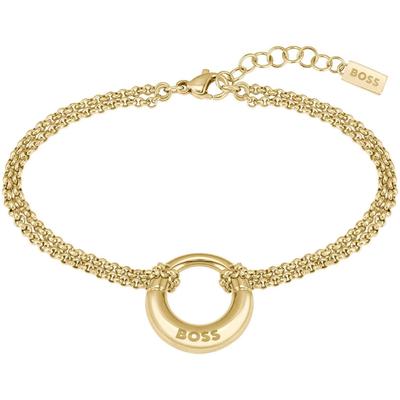 Armband BOSS "JUNE, 1580602", gold (gelbgoldfarben), Armbänder, Damen, Edelstahl Image