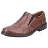 Slipper RIEKER, Herren, Gr. 43, braun, Lederimitat, klassisch, Schuhe, Halbschuh, Business-Schuh, Schlupfschuh mit Stretcheinsätze