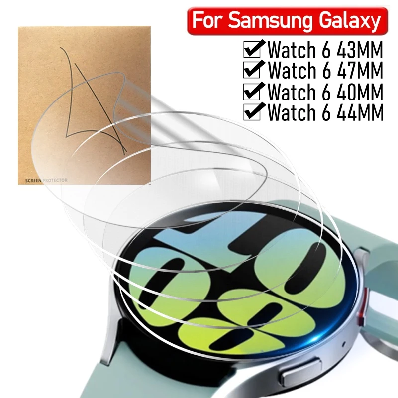 3PCS Für Samsung Galaxy Uhr 4 5 6 40/44mm Screen Protectors Watch6 5Pro Uhr 4 klassische 42mm 46mm TPU Weiche Schutz Film Image
