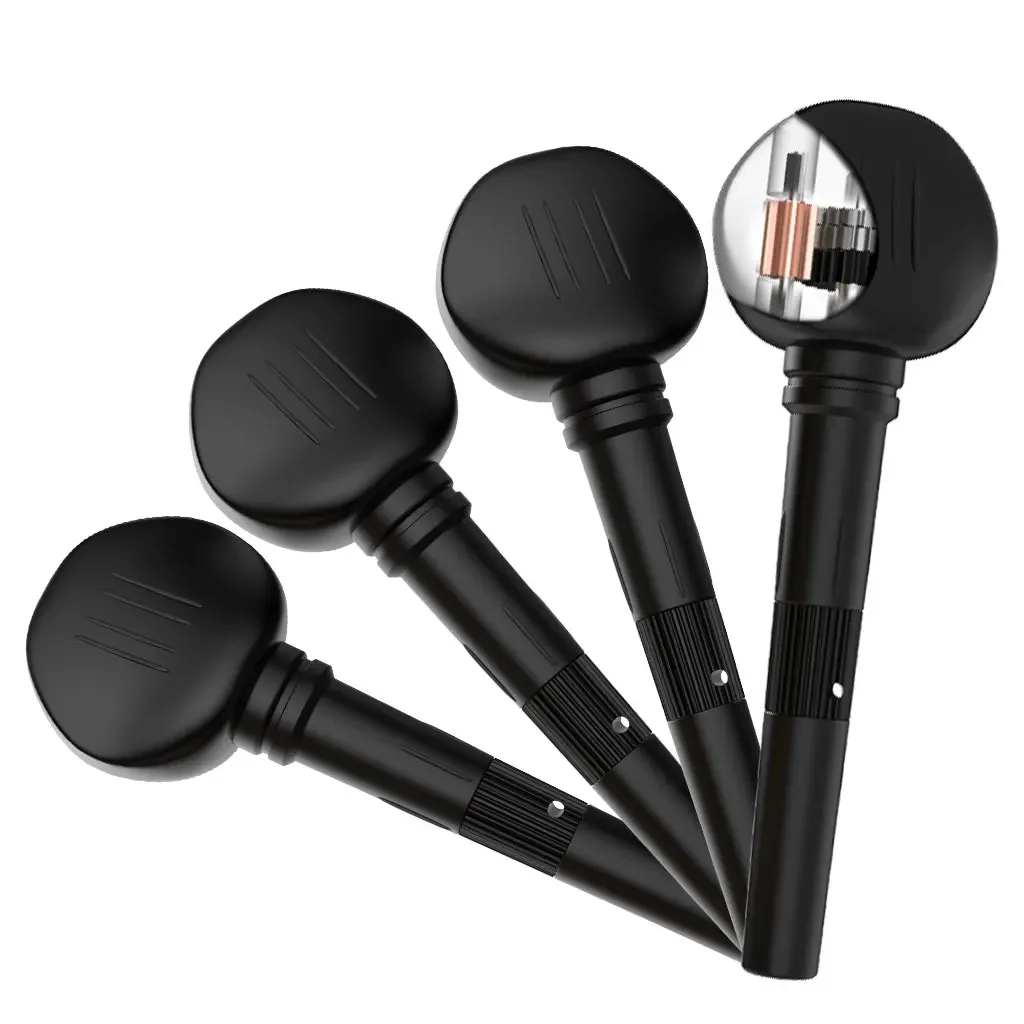 Stimmwirbel für Violine und Cello, Stimmmechaniken G/D/A/E, Feinabstimmung, Getriebe-Violinwirbel-Set für 4/4 und 3/4 Image