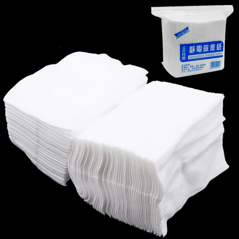 100 teile/paket Elektrostatische Staub Entfernung Papier Reinigung Tuch Lappen Scheuer Pad Einweg Mopp Ersatz Papier Küche Zubehör Image