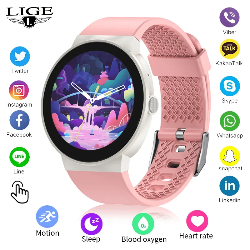 Lige smart watch frauen bluetooth call 1.39 ”bildschirm immer zeit sport fitness armband ip67 wasserdicht neue smartwatch männer Image