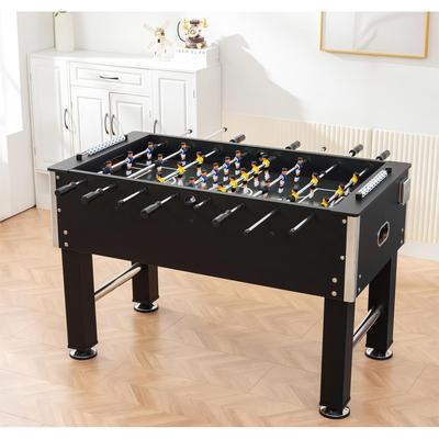 Foosball Table Set Soccer Game Table 54.5" x 29.3" x 33.9" Heavy-Duty Legs With 4 Balls For Indoor Game Room