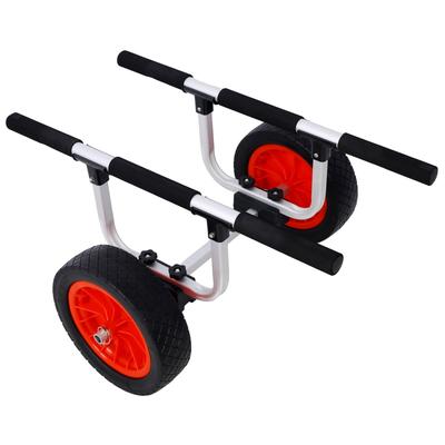 Kayak Cart,Width Adjustable Canoe Cart With 12inch Flatfree Beach Wheels - 1