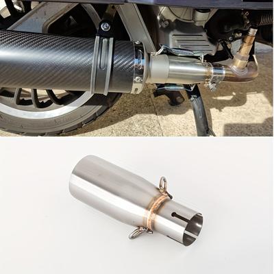 TEMU 51mm Motorcycle Exhaust Middle Link Pipe Adapter Section Adjust Tube For Piaggio X10 Mp3 125 250 300 250lt 300l