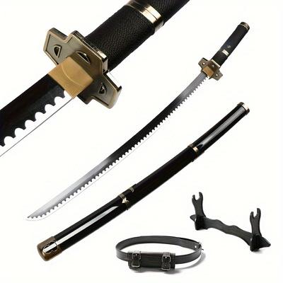 TEMU 41inch Wooden Anime Sword Toy Character Decoration Weapon Props Swords Halloween Gift With Sword Belt And Holder