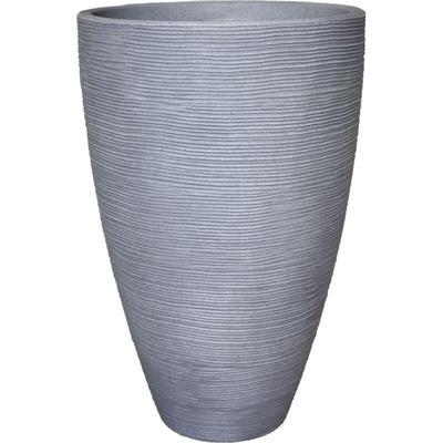 Pflanztopf mit Rillen ø 40 x 60 cm betonfarbe Kunststofftöpfe - Geli Image