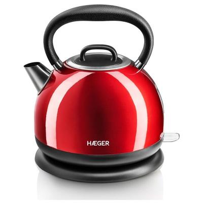 Haeger - Elektrischer Wasserkocher rot kirsche - 2200w - 1,7l - kabelloses System