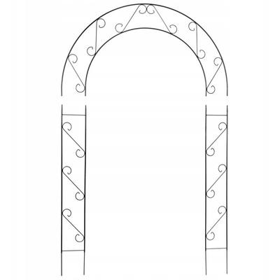 Kadax - Rosenbogen für Kletterpflanzen, Pergola, Schwarz, 160 x 240 cm Image