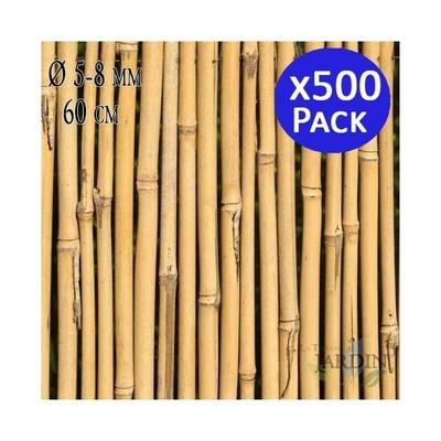 Suinga - 500 Stück Bambusstützen für Pflanzen 60 cm (5-8 mm) – Bambusstäbe, Stützen für Pflanzen, Image