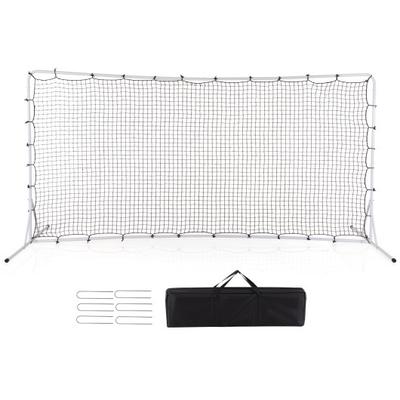 Costway 12 x 6 Feet Soccer Rebounder Net with All Weather Net-White