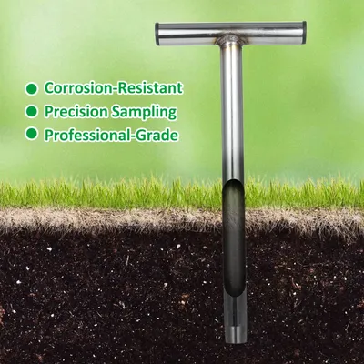 Soil Sampler Probe Stainless Steel Soil Sampling Probe Quick Inspection 12inch/21inch Garden Lawn