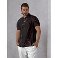 Per uomo Polo da golf Nero Bianco Rosso Manica Corta Top Abbigliamento da golf Abbigliamento Abiti Abbigliamento