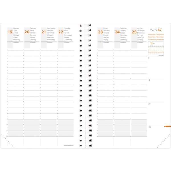 QUO VADIS Terminkalender Time & Life Large 16x24cm zinnoberrot 2024 Image