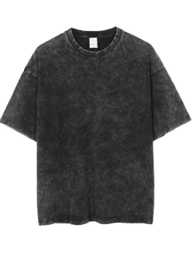 Gewaschene Vintage T-Shirts Straße Hip Hop Retro Punk T Shirt frauen Harajuku Casual Baumwolle Kurzarm Säure Waschen T-shirts top 2026