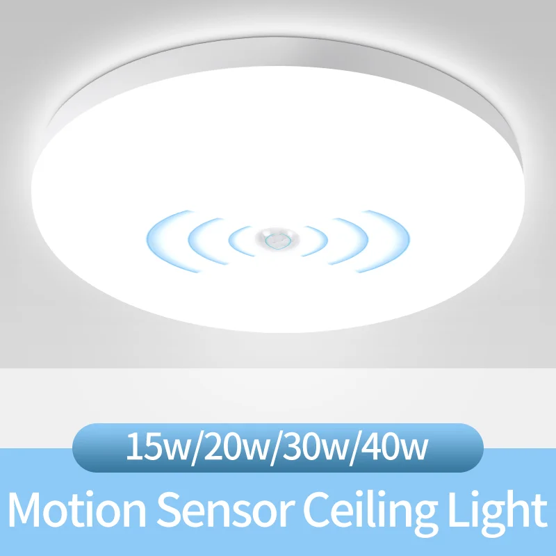 PIR Motion Sensor Decke Lampe 15w 20w 30w 40w Motion Detektor Moderne Decke Beleuchtung Für korridor Garage Treppen Balkon 220V