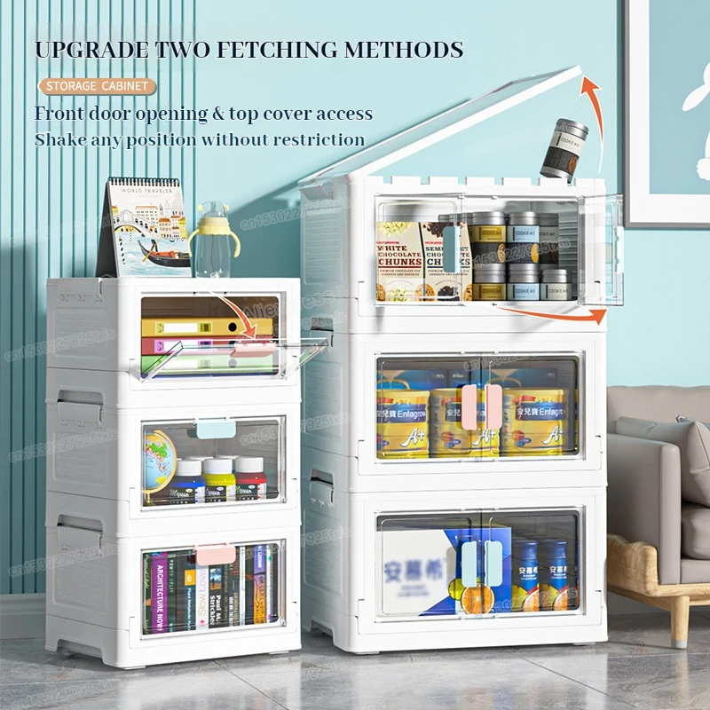 Stapelbare Lagerung Box Transparente Lagerung Boxen Buch Sortierung Schrank Haushalt Kunststoff Lagerung Box Für Kleidung Snacks Spielzeug