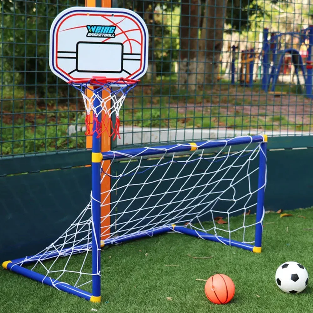 Porta da calcio staccabile per bambini porta da calcio porta da calcio Set porta da calcio giochi divertenti giocattoli con porta da basket porta da calcio