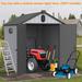 6 ft x 4 ft/6 ft x 8 ft/8 ft x 10 ft All-Weather Resin Outdoor Plastic Storage Shed w/Floor, Spire Tool Shed