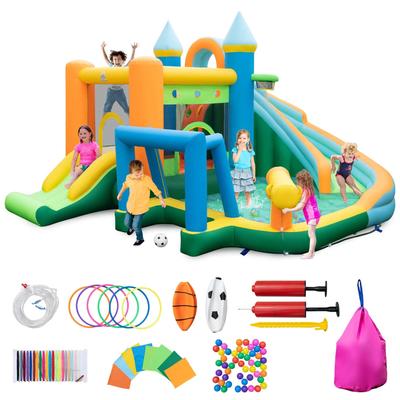Costway Inflatable Water Slide Kids Blow up Water Park without/with