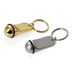 20x Schlüsselanhänger silber Hotel Zinkguss – mit Gummiring 5 cm Image