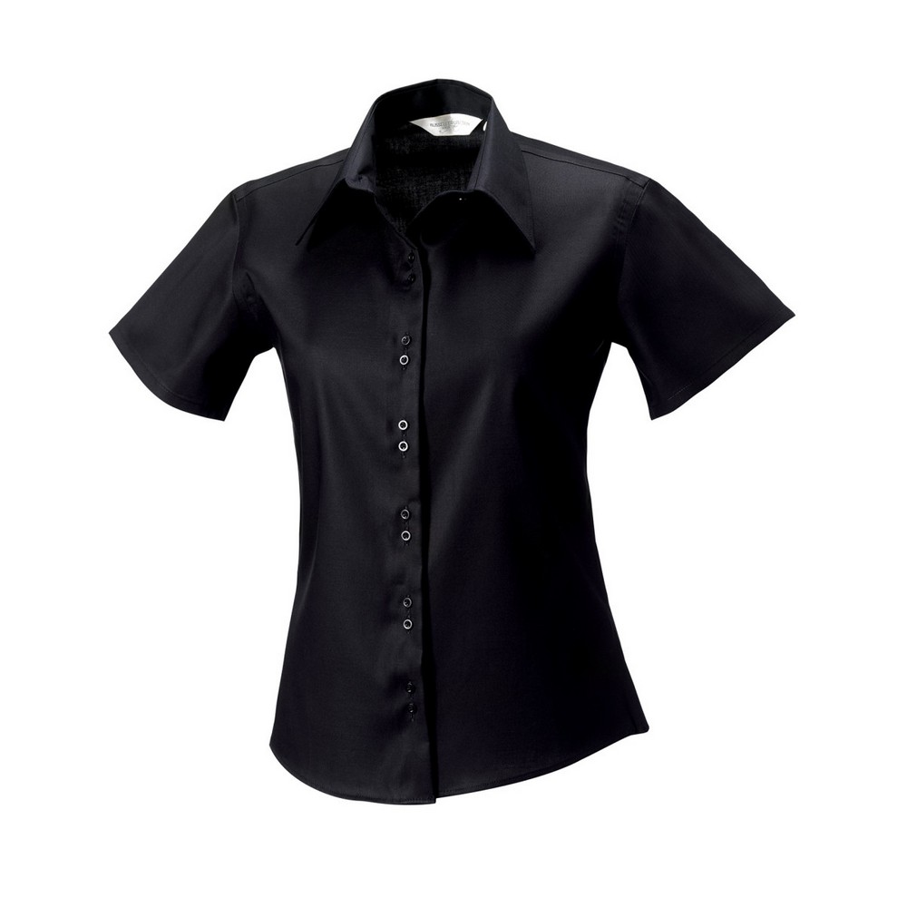 Russell Collection - "Ultimate" Hemd für Damen kurzärmlig (Schwarz) Image