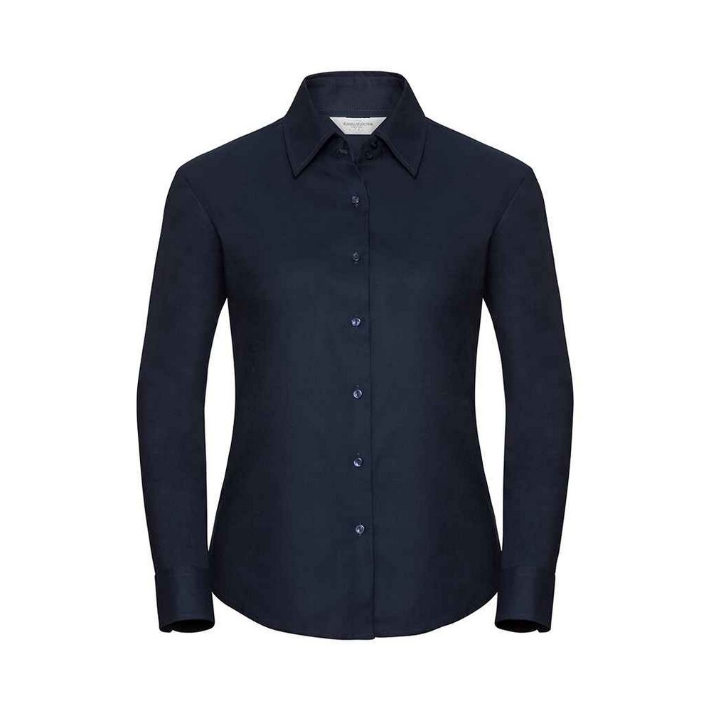 Russell - Hemd Pflegeleicht für Damen Langärmlig (Leuchtend Navy-Blau) Image