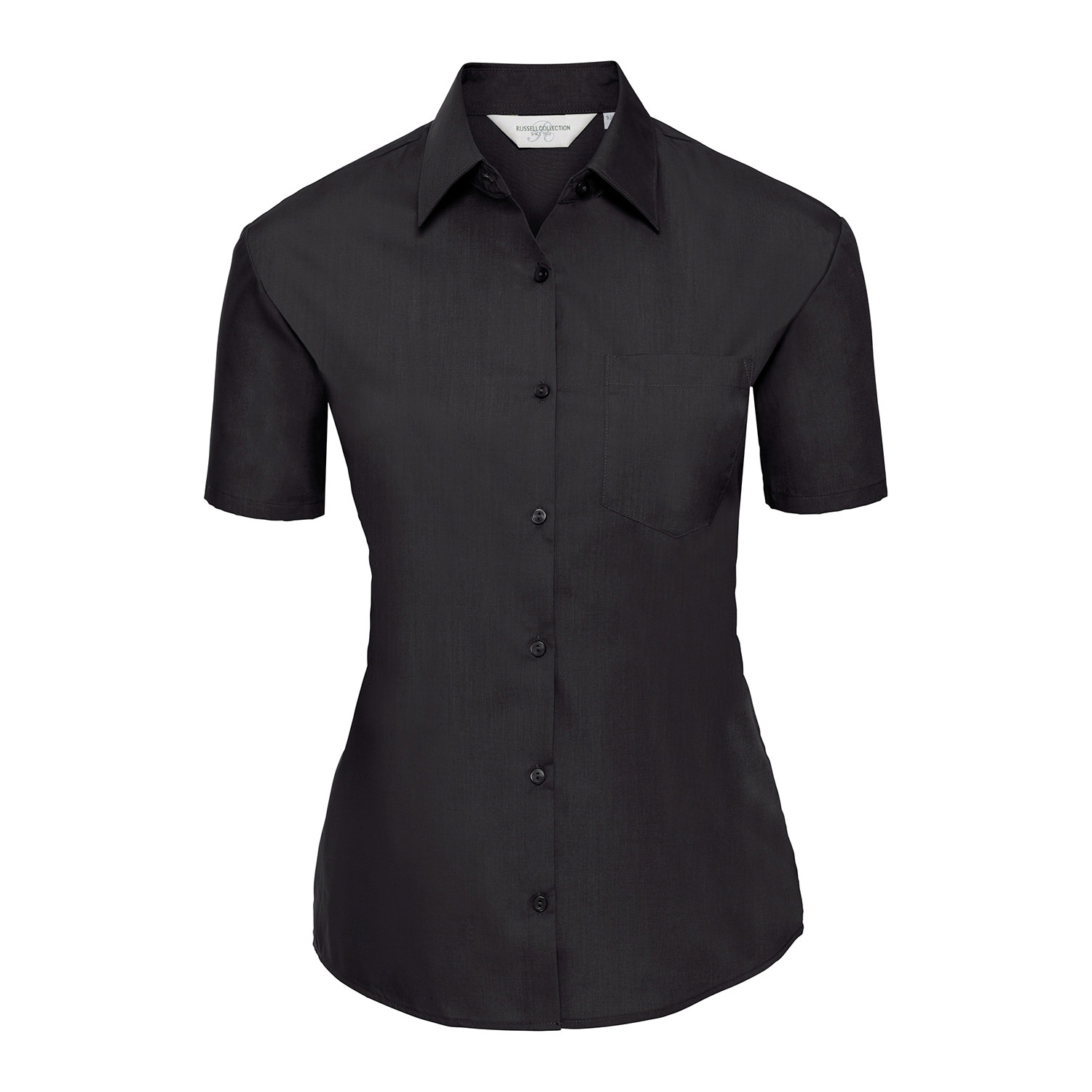 Russell Collection - Hemd Pflegeleicht für Damen kurzärmlig (Schwarz) Image