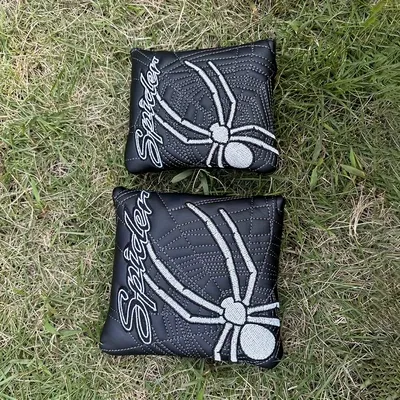 1pc Spider Embroidered Golf Putter Cover Waterproof And Wear-resistant Club Cover, Durable PU