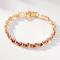 Anthropologie Jewelry | Anthropologie Crystal Tennis Bracelet | Color: Gold/Pink | Size: Os