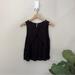 Free People Tops | Free People Black Cutout Tank Top Sleeveless Crinkle Lightweight Solid Cut Out | Color: Black | Size: Xs