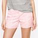 J. Crew Shorts | J. Crew Neon Pink Geometric Shorts (Size 2) | Color: Pink/White | Size: 2
